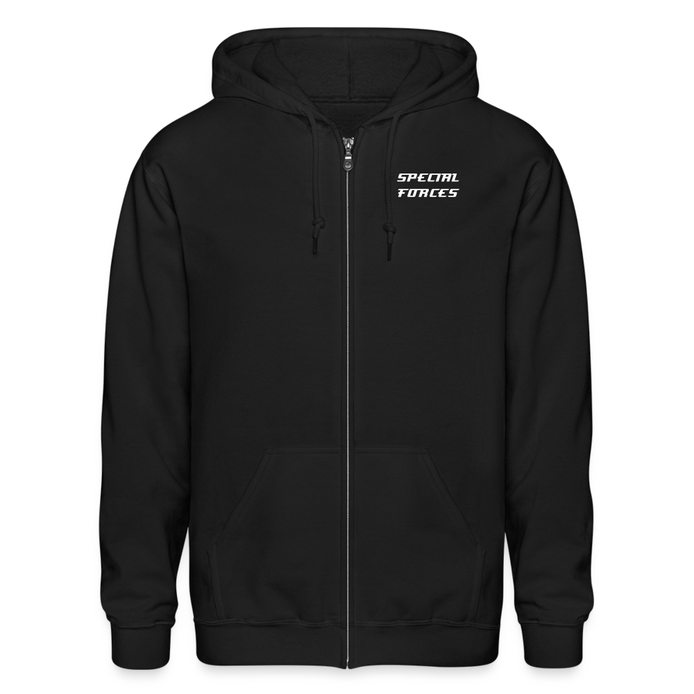 SPECIAL FORCES FLYBALL Adult Zip Hoodie - black