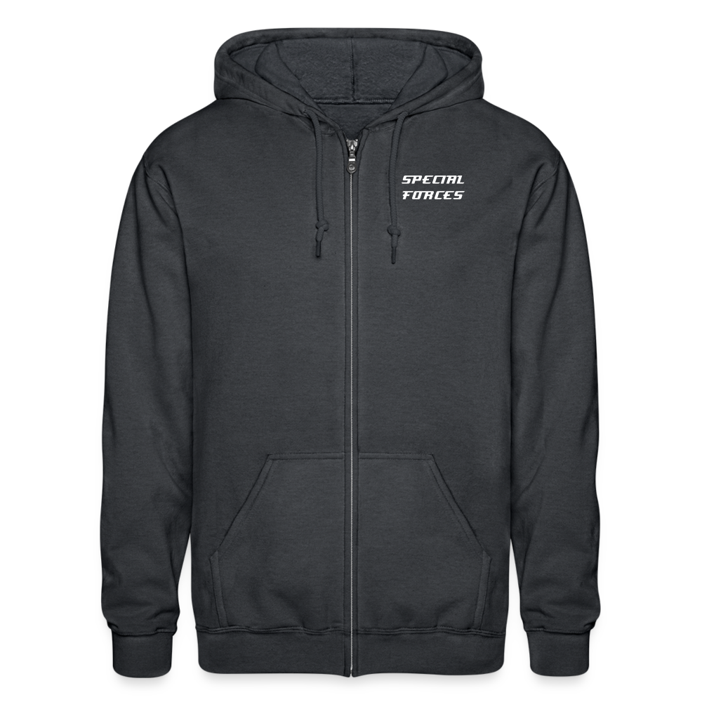 SPECIAL FORCES FLYBALL Adult Zip Hoodie - deep heather