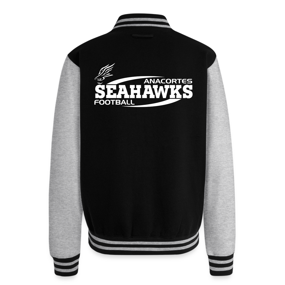 SEAHAWKS FOOTBALL Letterman Jacket - black/heather grey