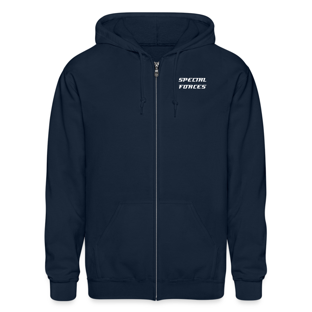 SPECIAL FORCES FLYBALL Adult Zip Hoodie - navy