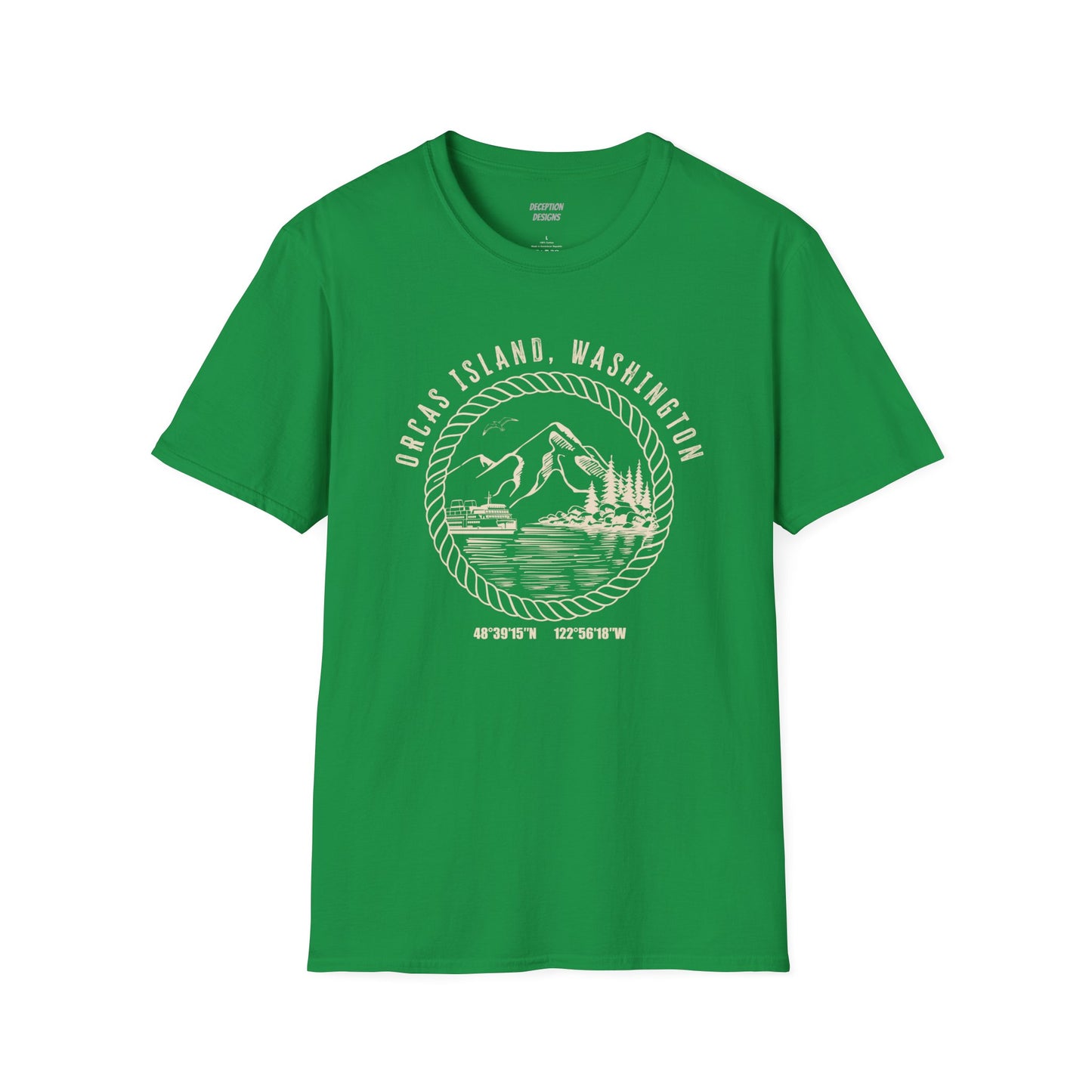 ORCAS ISLAND W COORDINATES Unisex Softstyle T-Shirt
