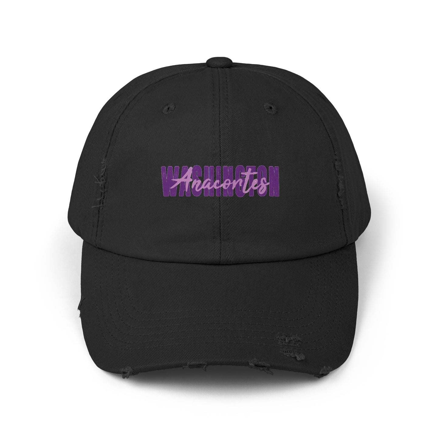 ANACORTES WASHINGTON TEXT Unisex Distressed Cap