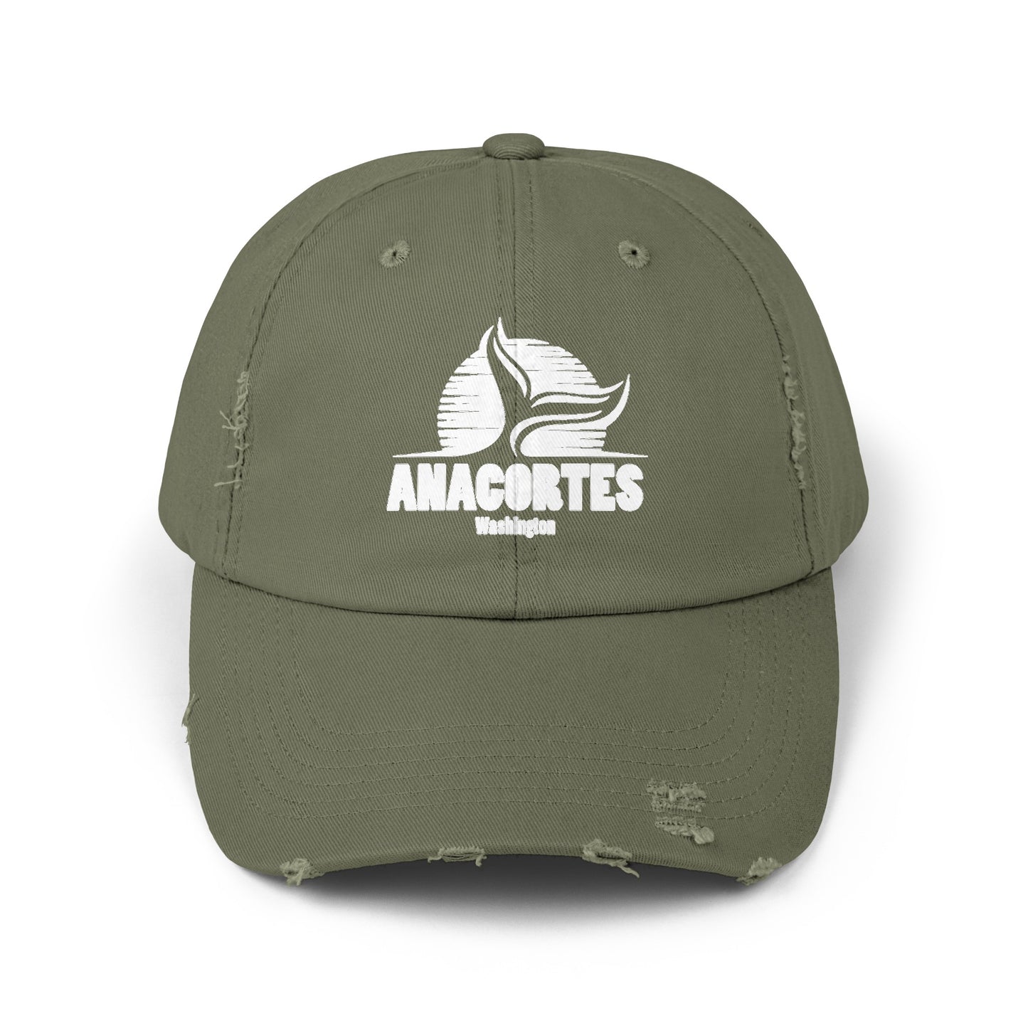 ANACORTES WHALE TAIL Unisex Distressed Cap