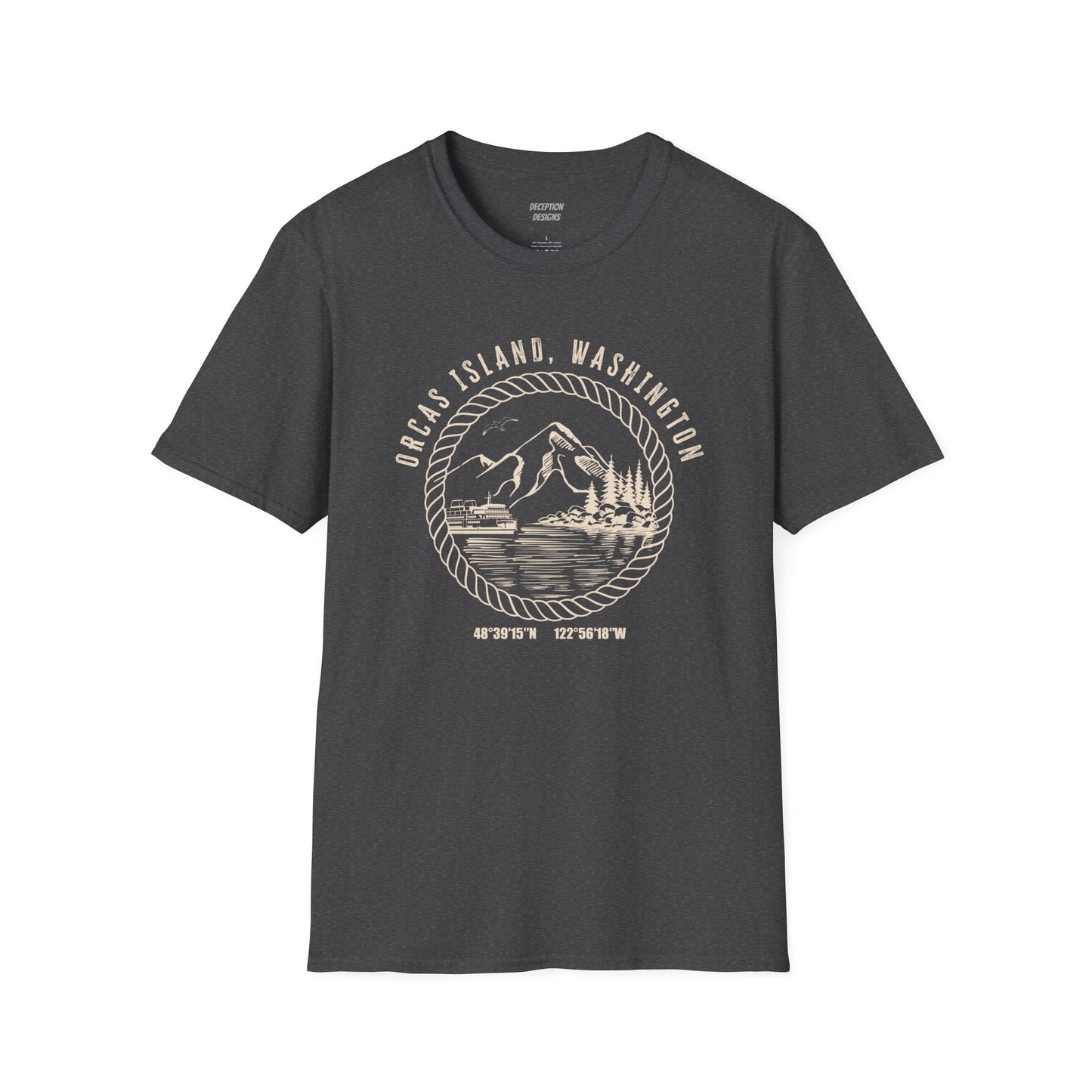 ORCAS ISLAND W COORDINATES Unisex Softstyle T-Shirt