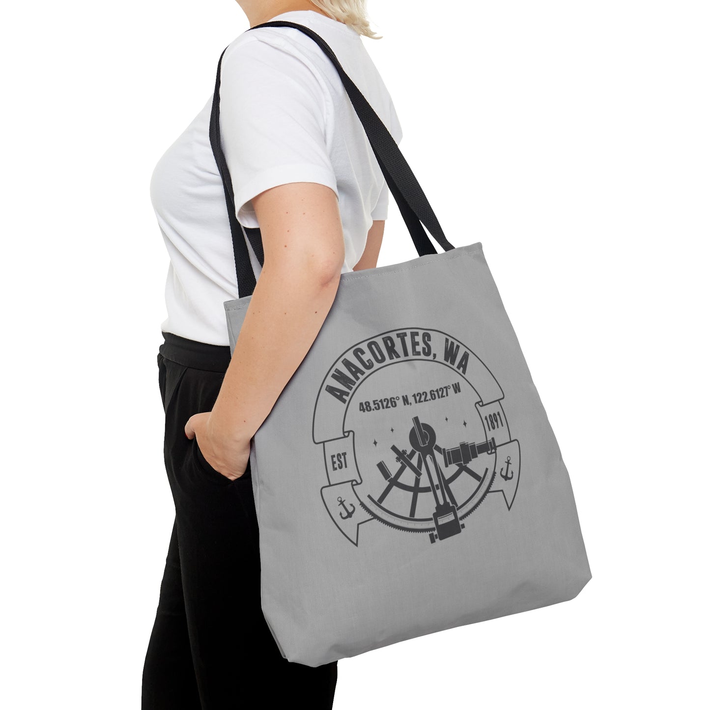 Anacortes Coordinates Tote Bag