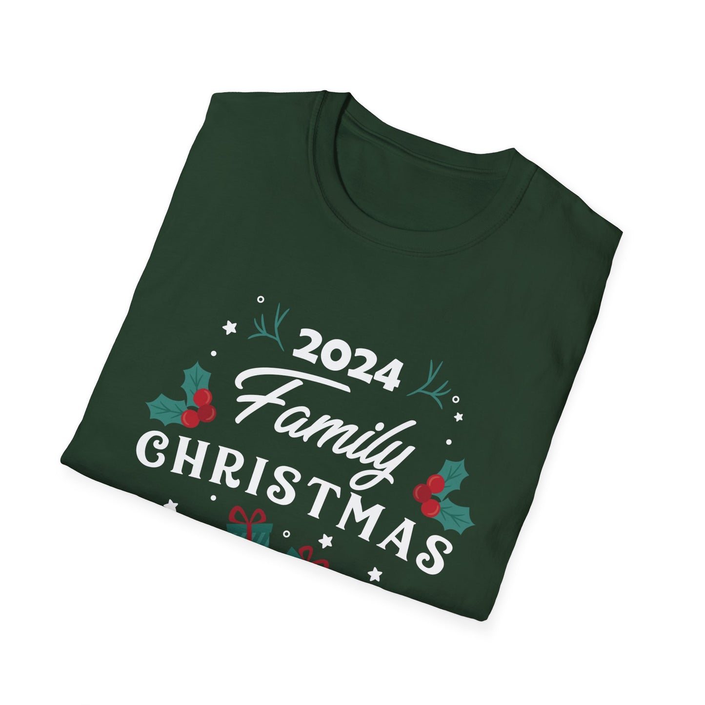 FAMILY CHRISTMAS 2024 HOLLY Unisex Softstyle T-Shirt