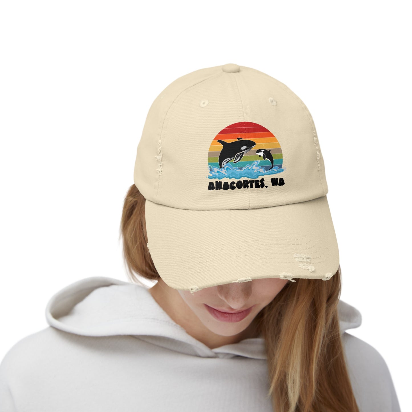 ORCAS ANACORTES Unisex Distressed Cap