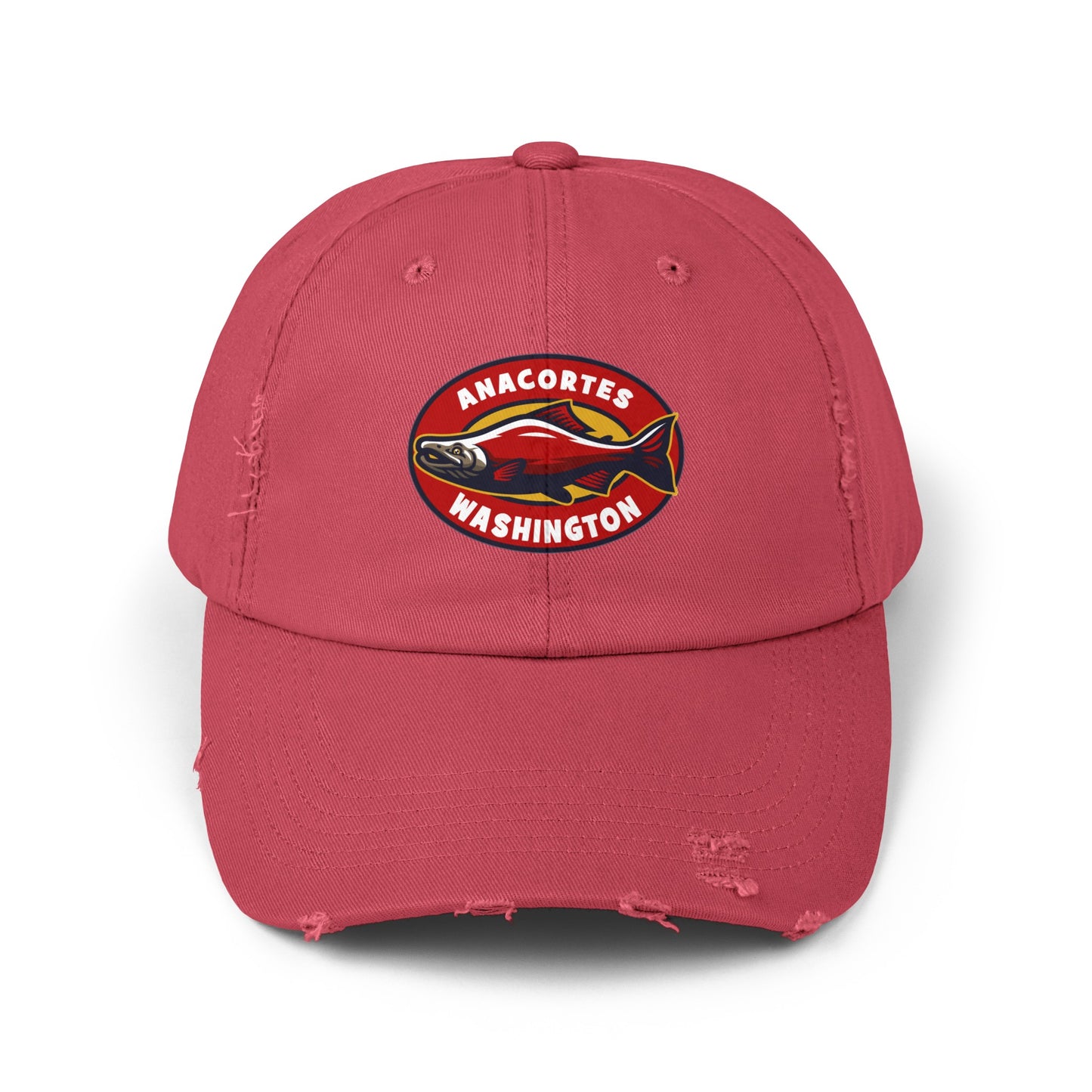 ANACORTES SALMON Unisex Distressed Cap