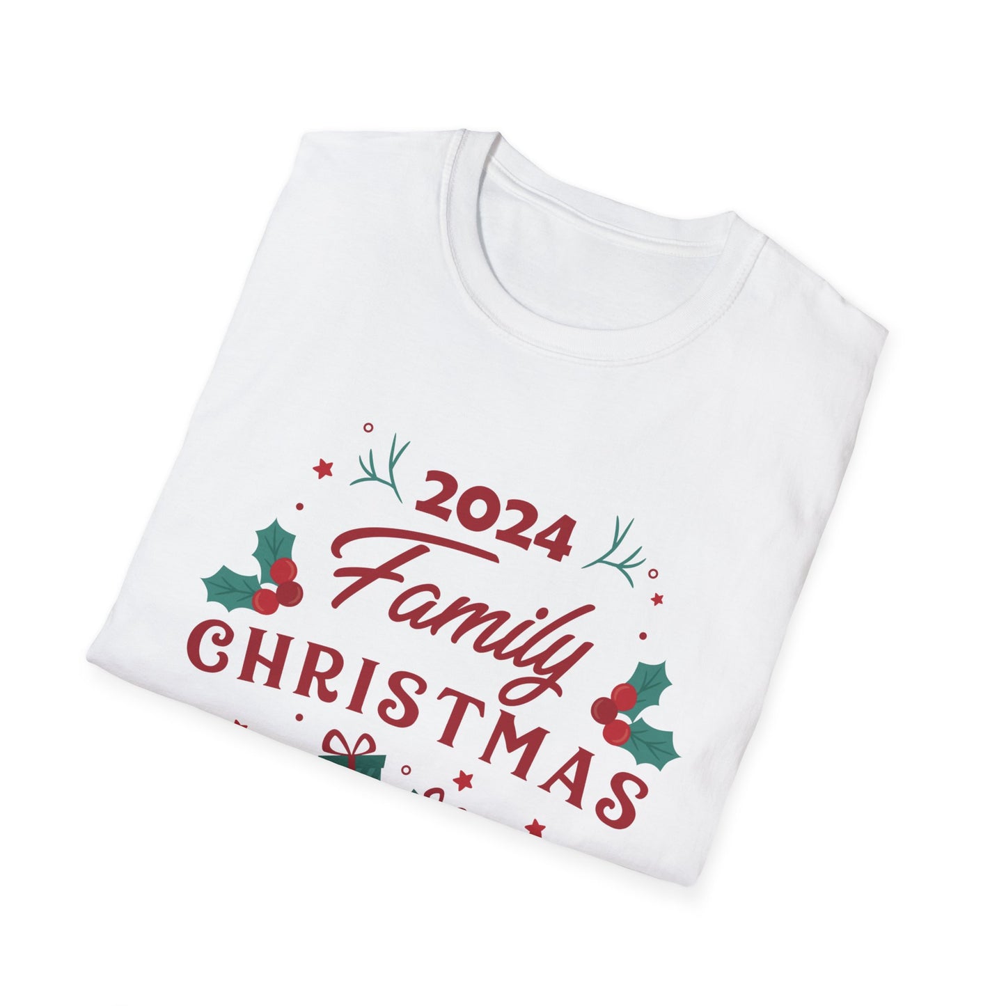 FAMILY CHRISTMAS 2024 HOLLY Unisex Softstyle T-Shirt