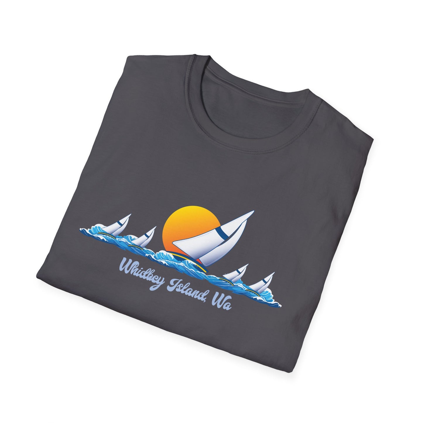 WHIDBEY ISLAND WA Sail Away Unisex Softstyle T-Shirt