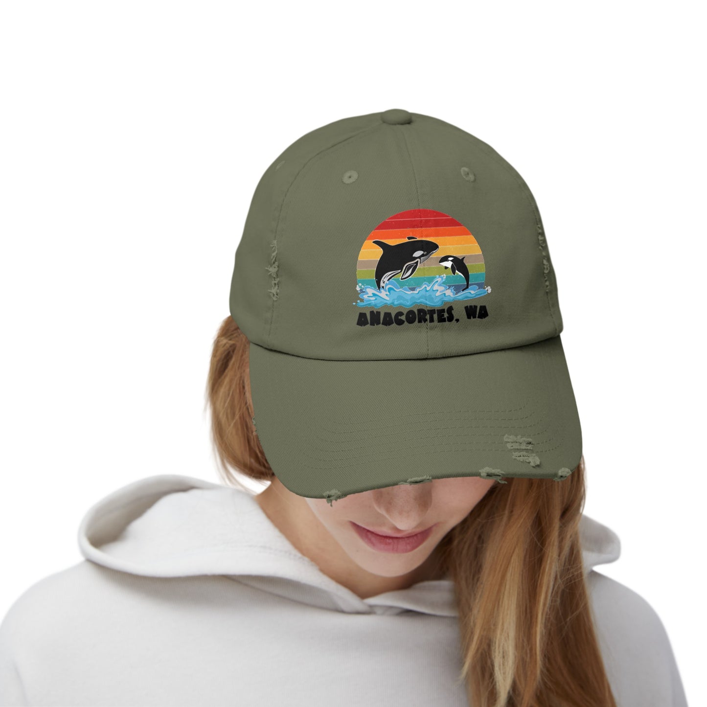 ORCAS ANACORTES Unisex Distressed Cap