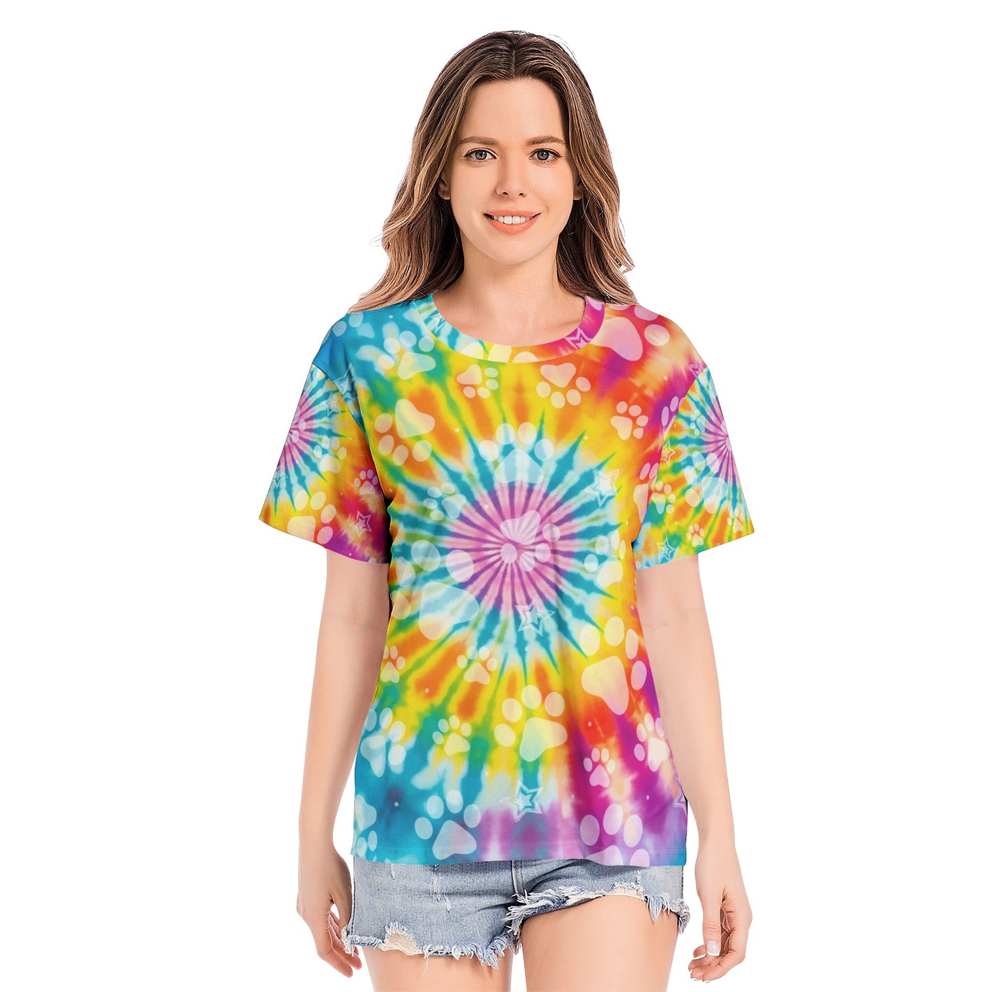 GROOVY PAWS Unisex All-Over Print Cotton T-shirts