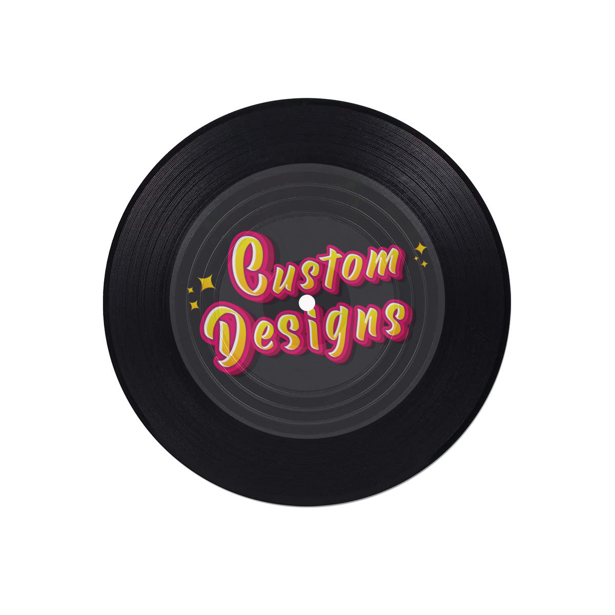 Record Coaster (6 Pieces For Inner Ring Printing)|Plastic