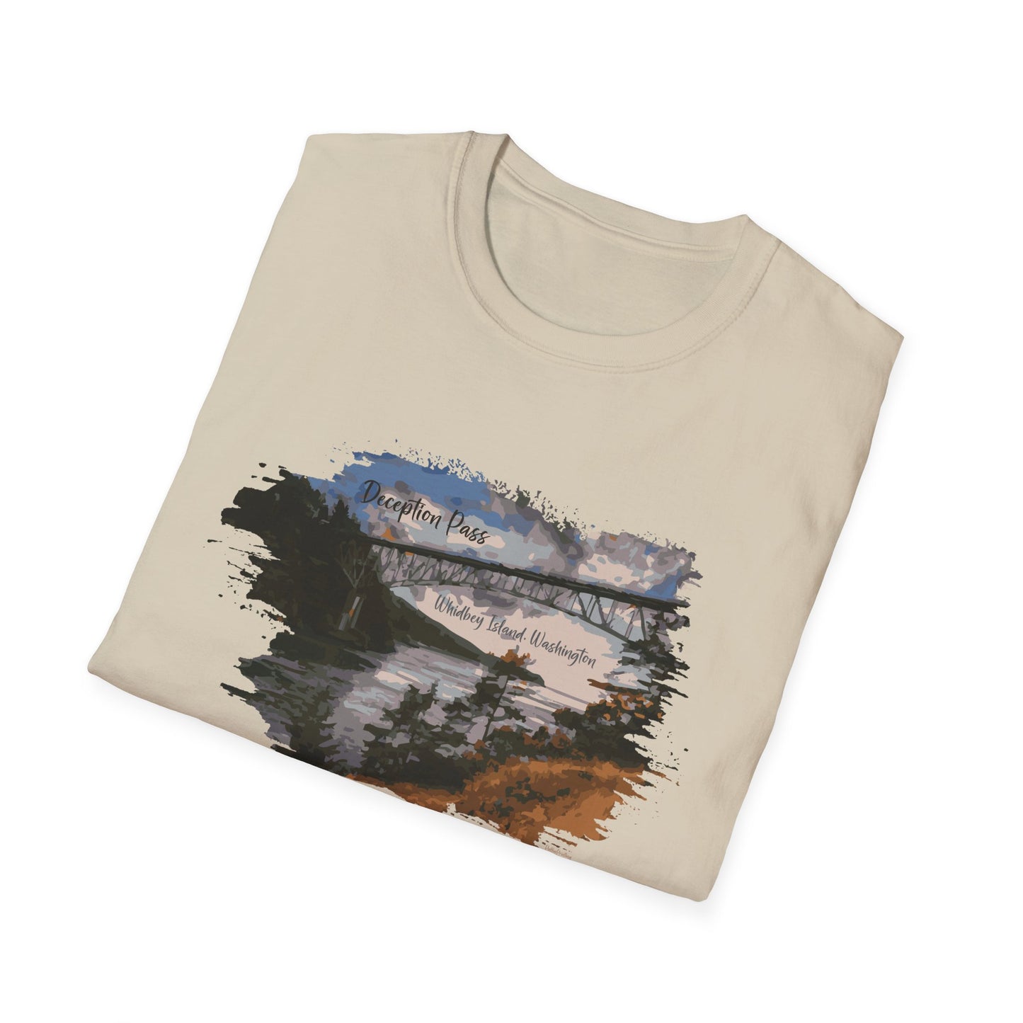 DECEPTION PASS BRIDGE, PAINTED Unisex Softstyle T-Shirt