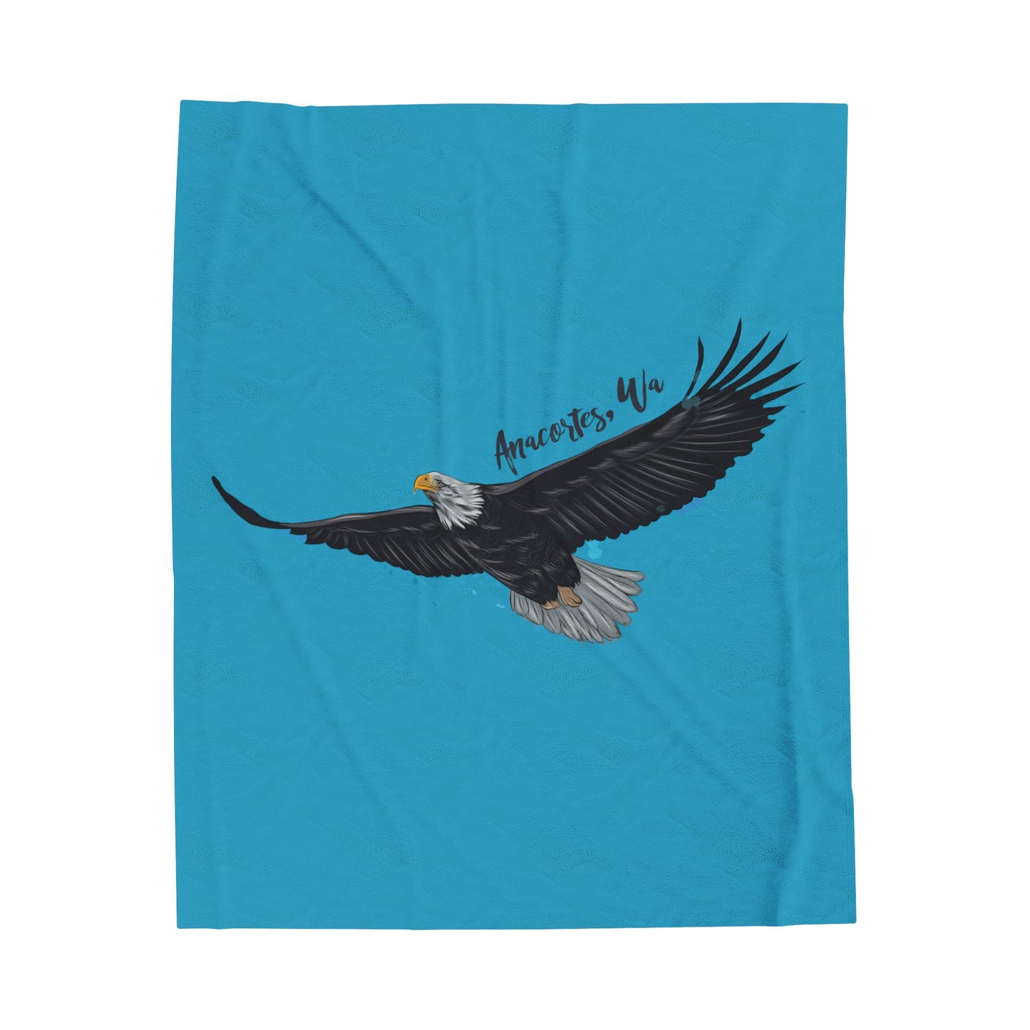 Anacortes Eagle Velveteen Plush Blanket