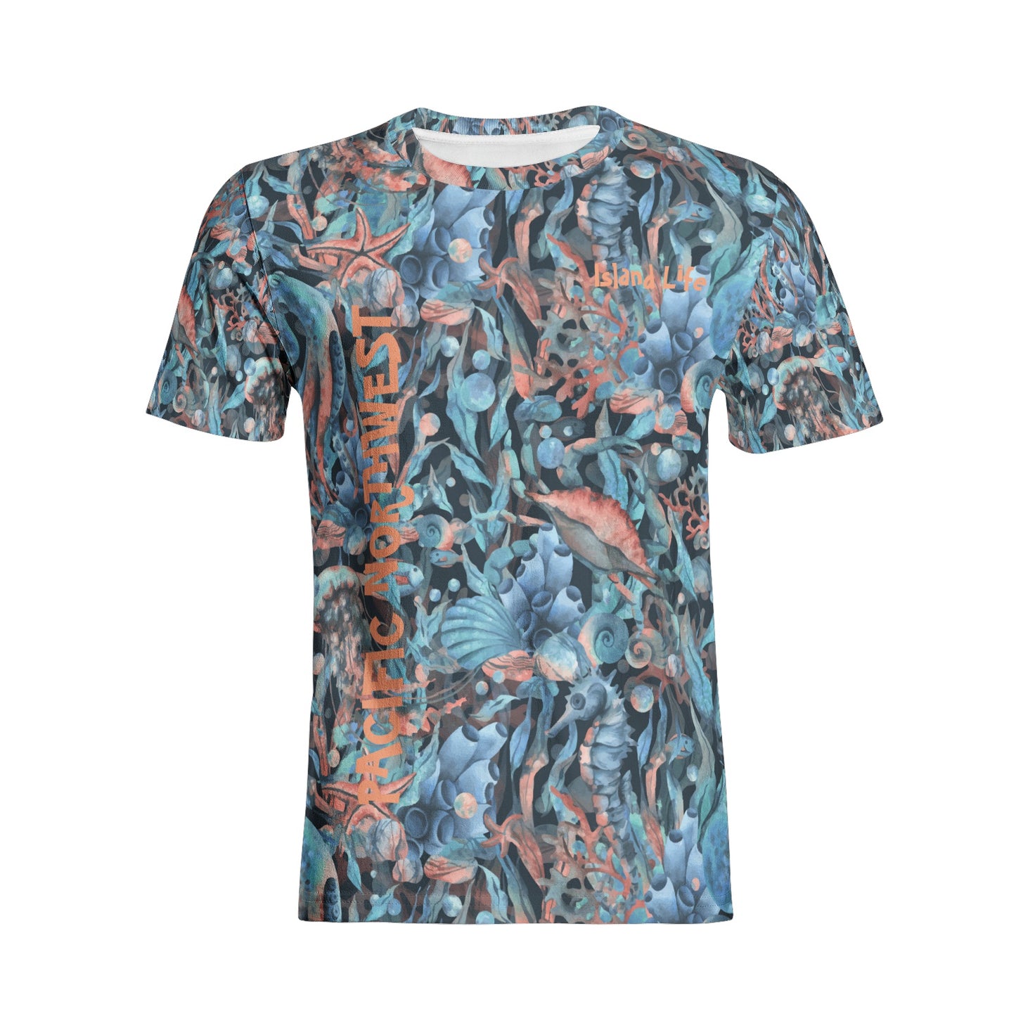 Island Life - Under the Sea Unisex All-Over Print Cotton T-shirts