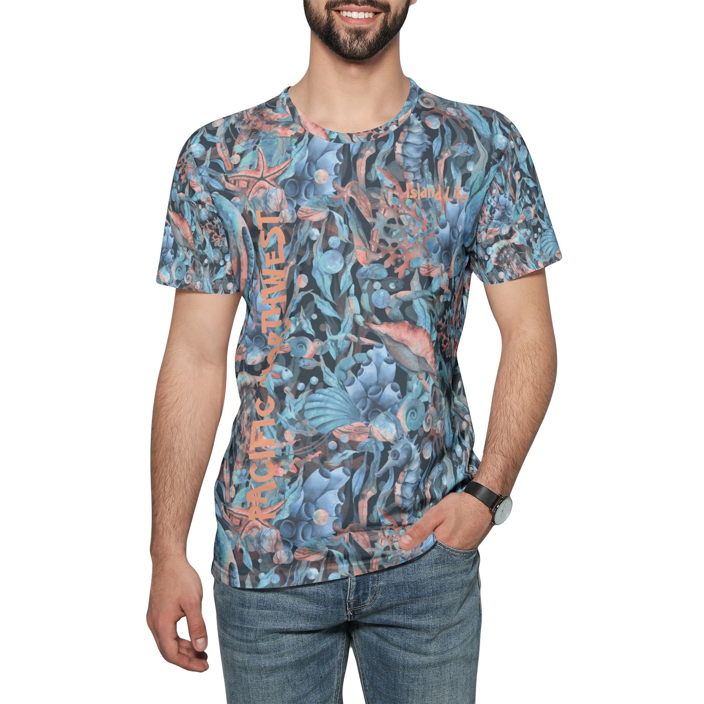 Island Life - Under the Sea Unisex All-Over Print Cotton T-shirts