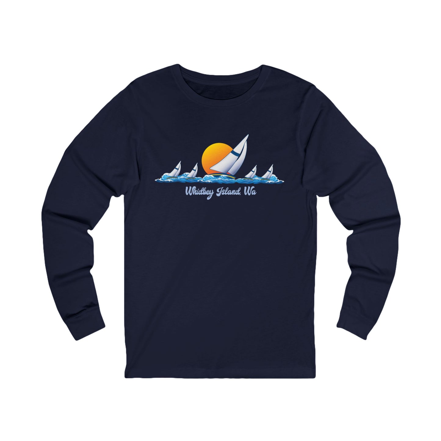 WHIDBEY ISLAND WA Sail Away Unisex Jersey Long Sleeve Tee