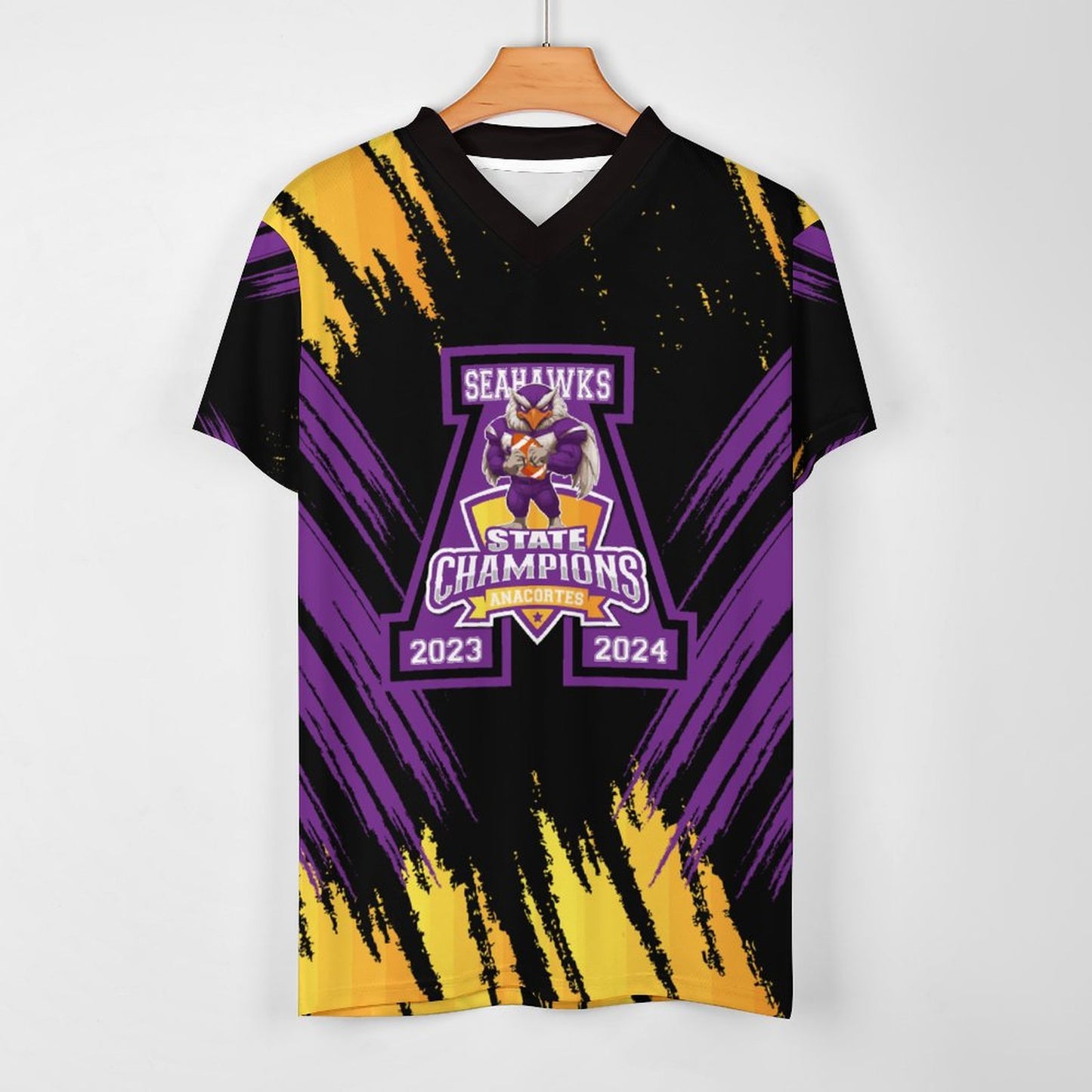ANACORTES SEAHAWKS STATE CHAMP V Neck Football Jersey