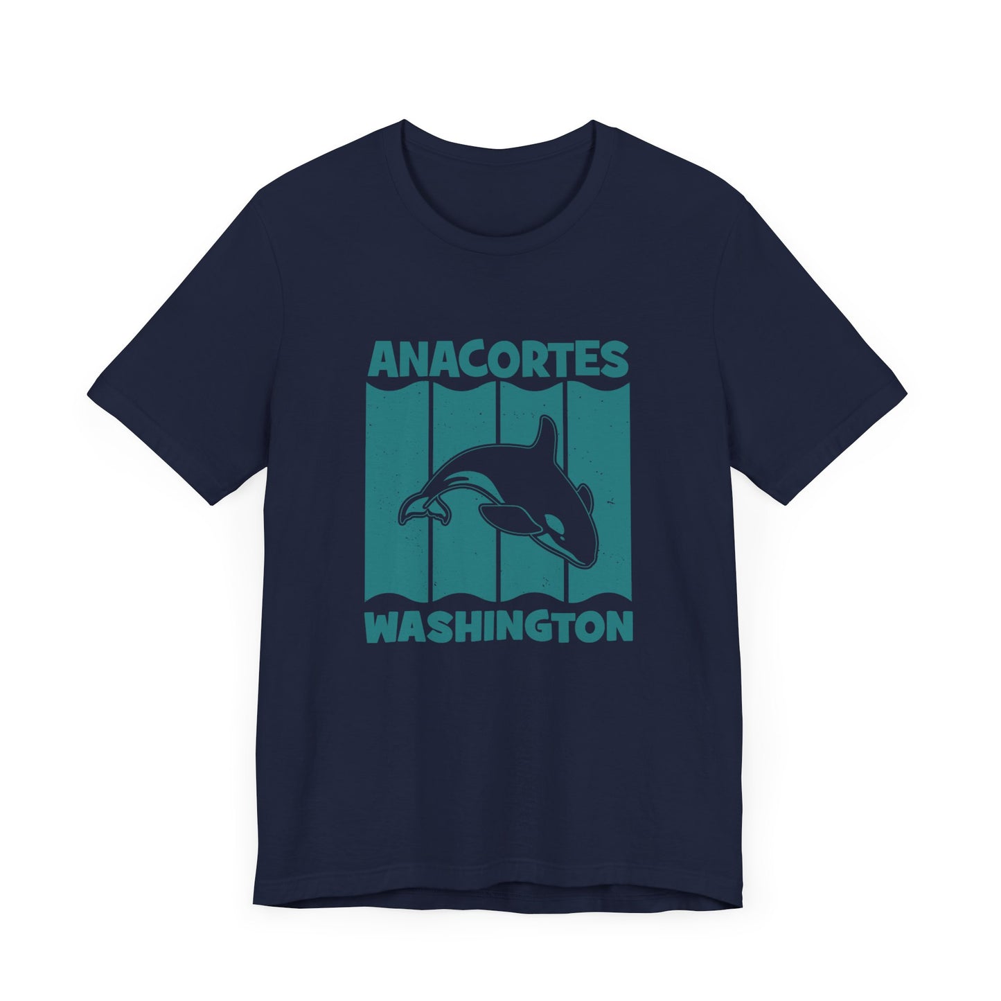 TEAL ANACORTES WHALE Unisex Jersey Short Sleeve Tee