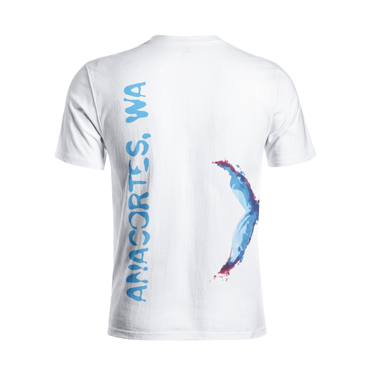 ANACORTES WATER COLOR WHALE Unisex All-Over Print Cotton T-shirts