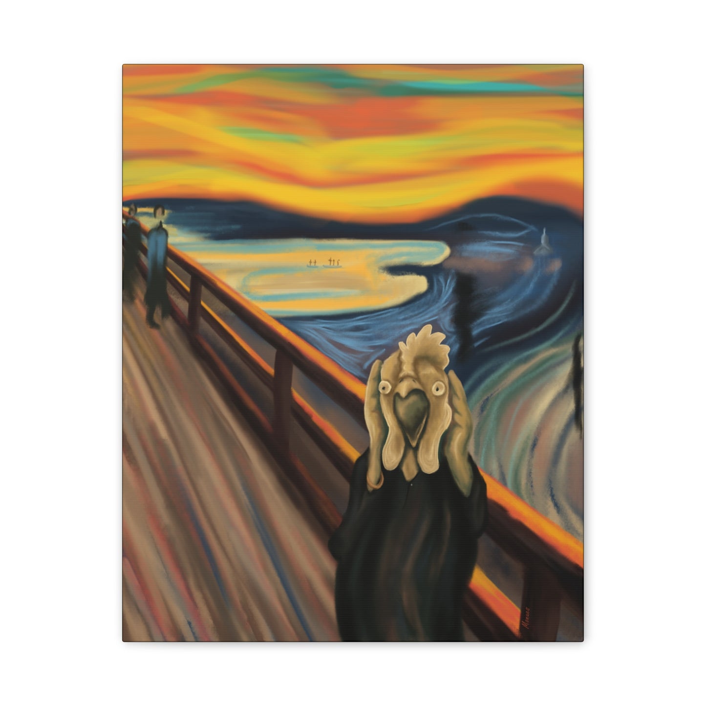 THE CLUCK BY MONUES Canvas Stretched, 0.75"