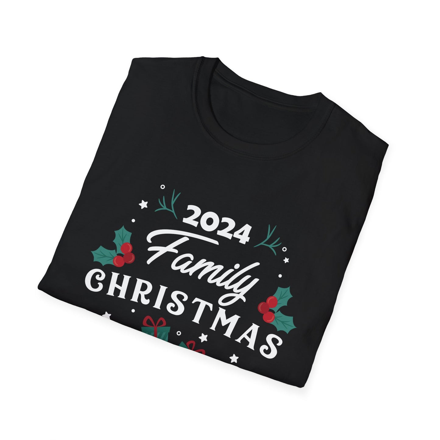 FAMILY CHRISTMAS 2024 HOLLY Unisex Softstyle T-Shirt