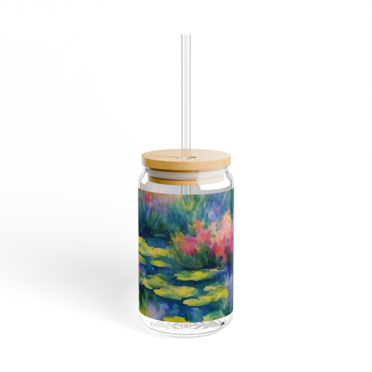 WILDFLOWER POND Sipper Glass, 16oz