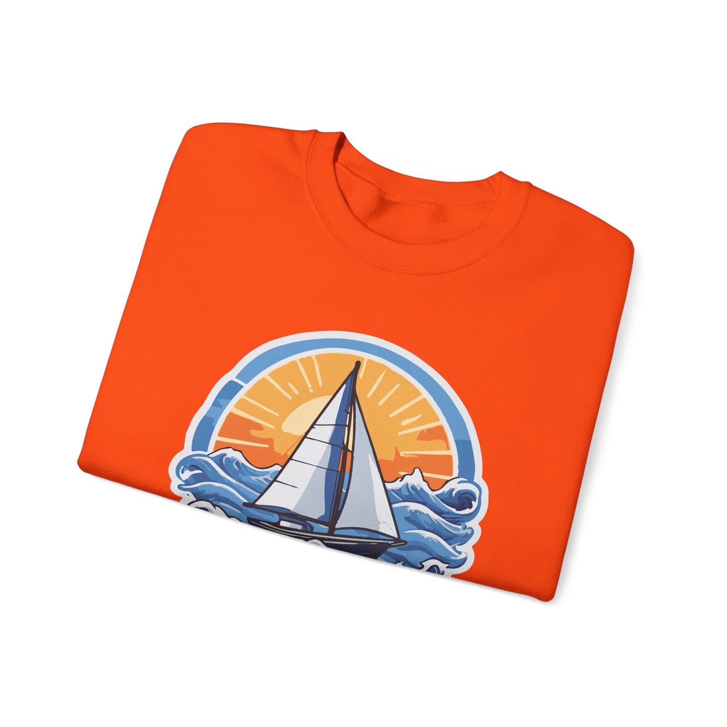 WHIDBEY ISLAND WA Sunny Sailing Unisex Heavy Blend™ Crewneck Sweatshirt