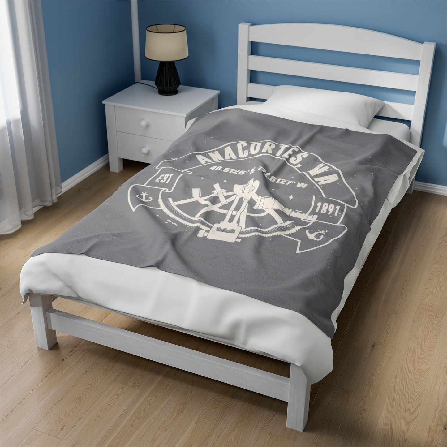 Anacortes Coordinates Velveteen Plush Blanket