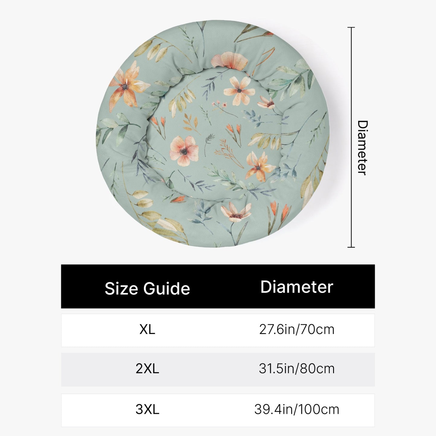 CUSTOM! Round Large Size Pet Bed