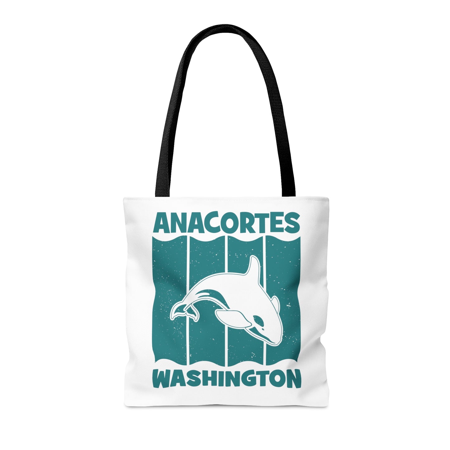 Anacortes Teal Orca Tote Bag