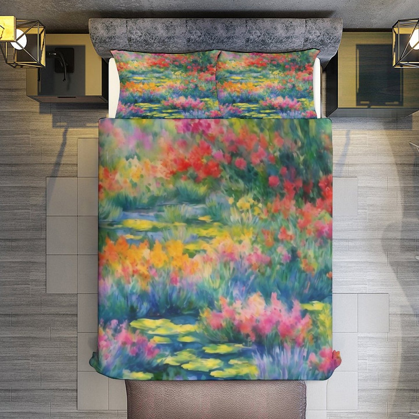 WILDFLOWER POND 3-Piece Bedding Set-90"x90"