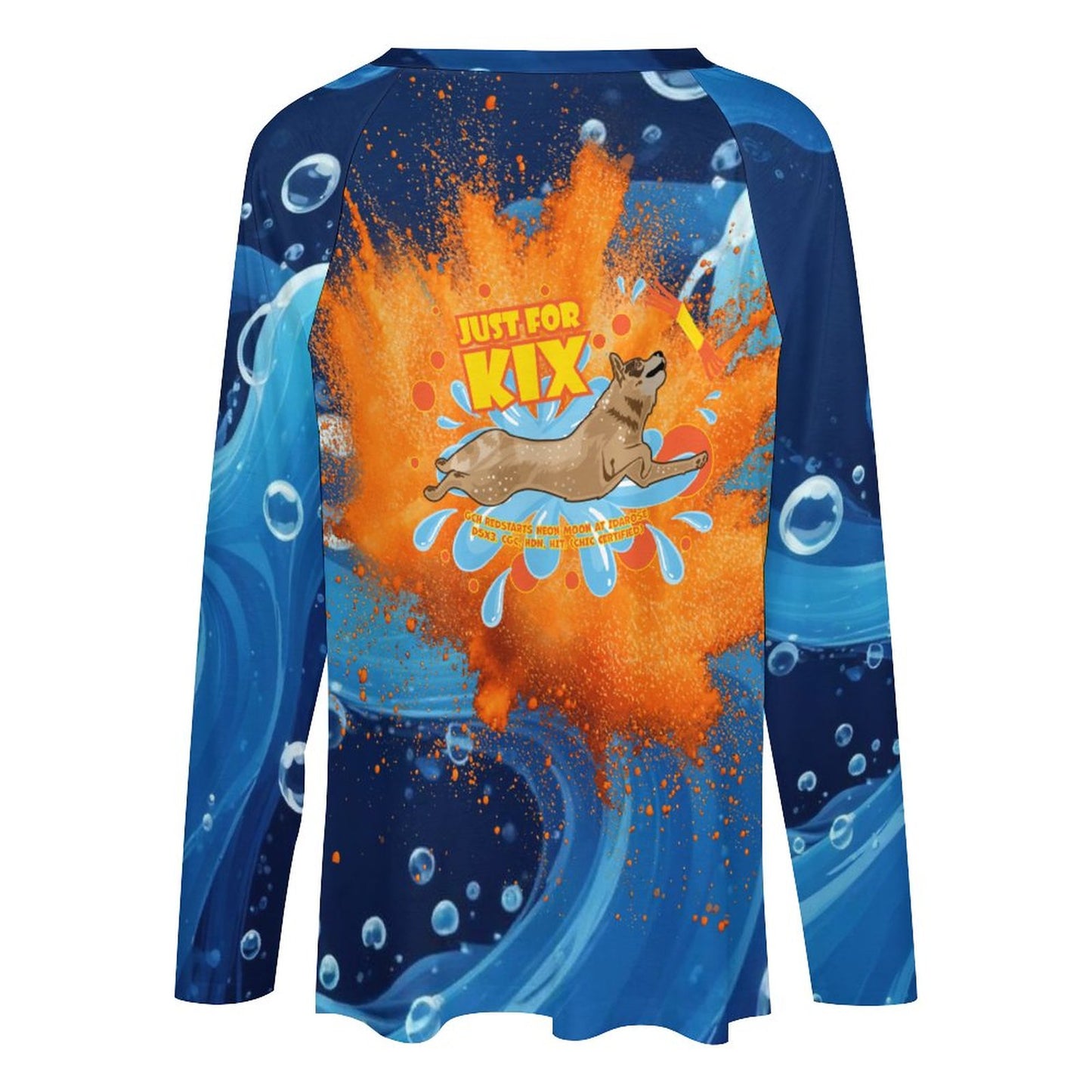 V-neck Loose Long Sleeve T-shirt TLREV2 (All-Over Printing)