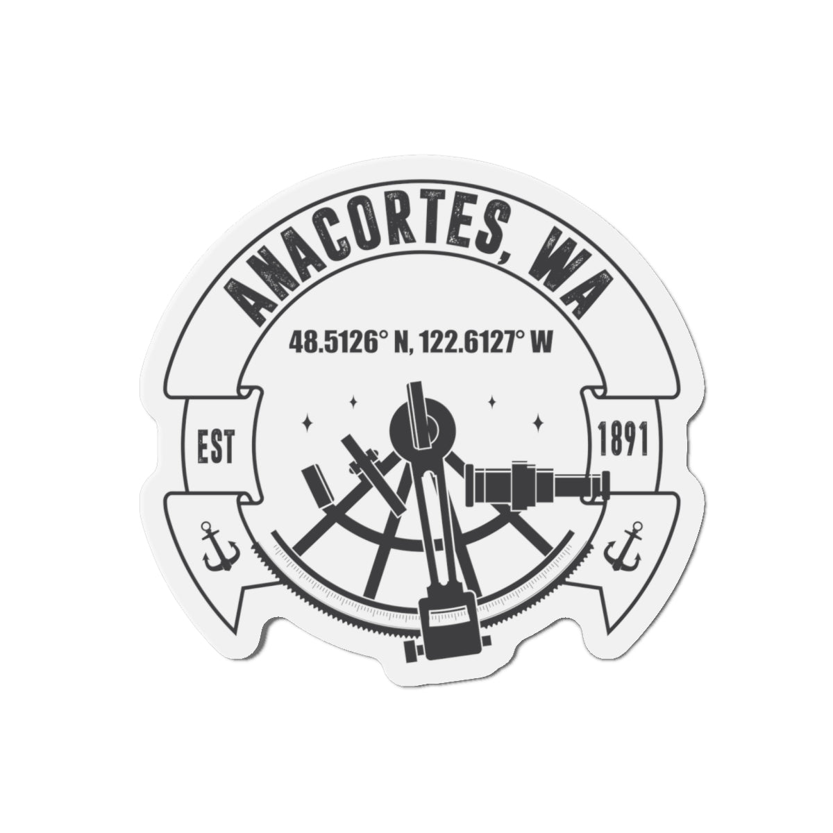 Anacortes Coordinates Magnet