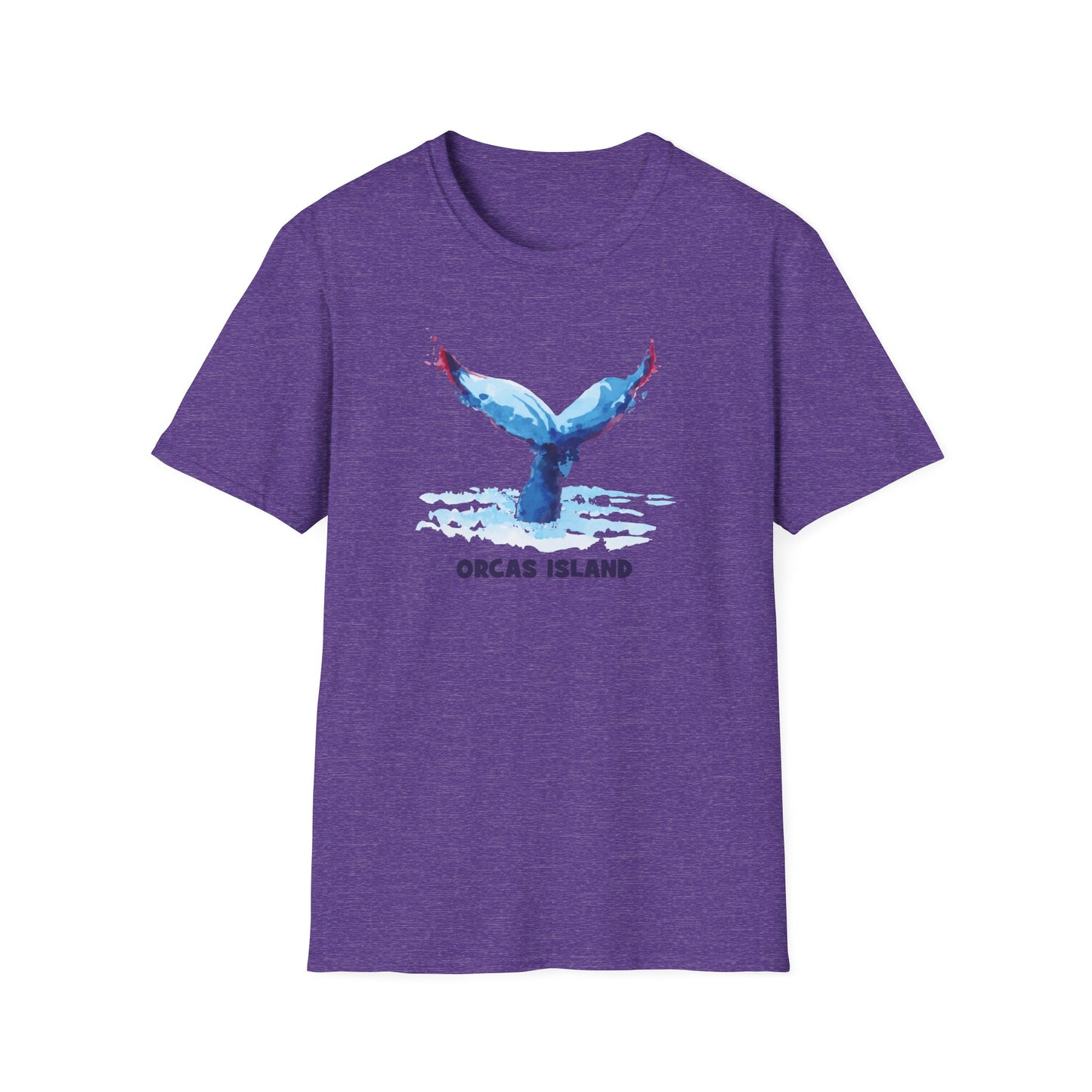 WATERCOLOR WHALE ORCAS Unisex Softstyle T-Shirt