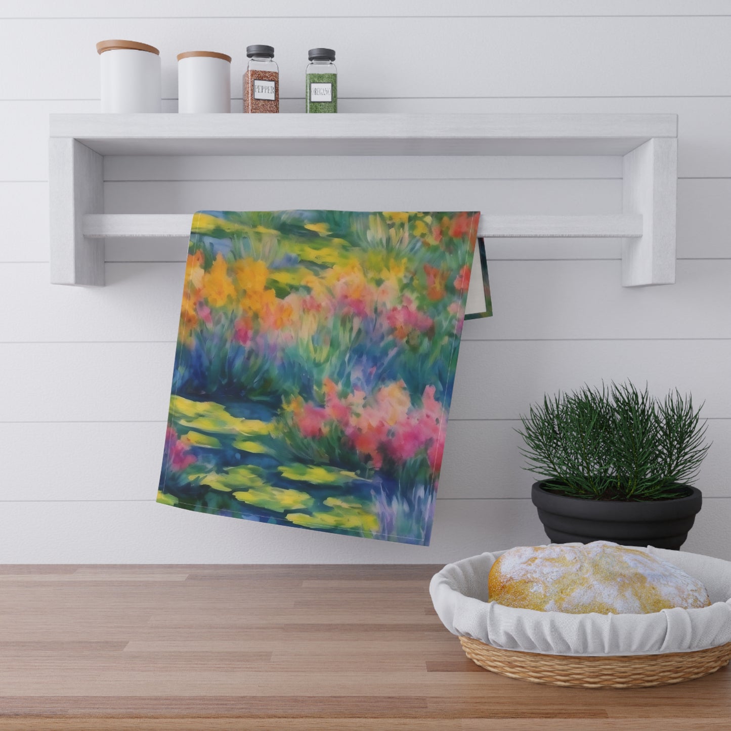 WILDFLOWER POND Tea Towels (cotton, poly)