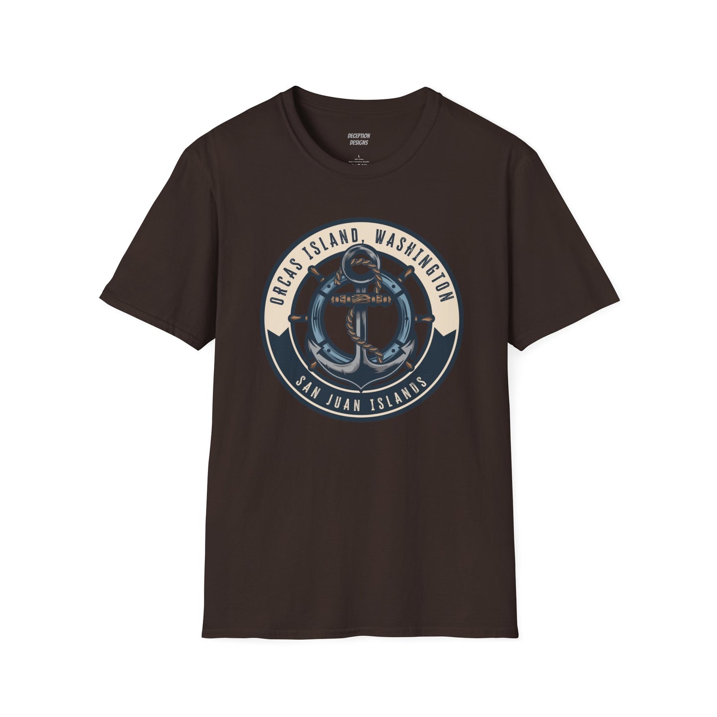ORCAS ISLAND ANCHOR Unisex Softstyle T-Shirt