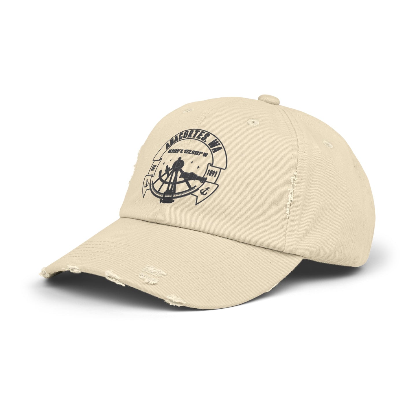 Anacortes Coordinates Unisex Distressed Cap