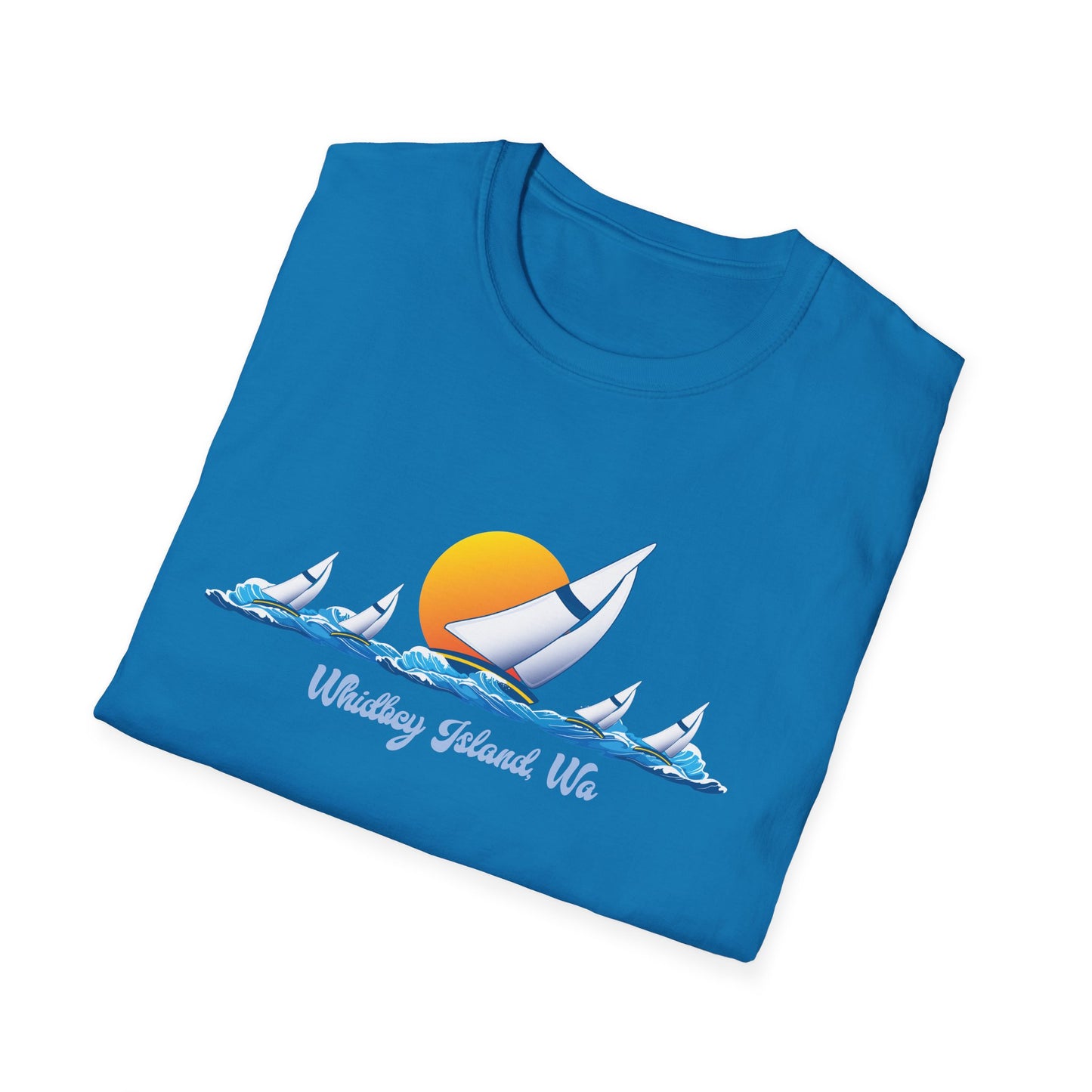WHIDBEY ISLAND WA Sail Away Unisex Softstyle T-Shirt