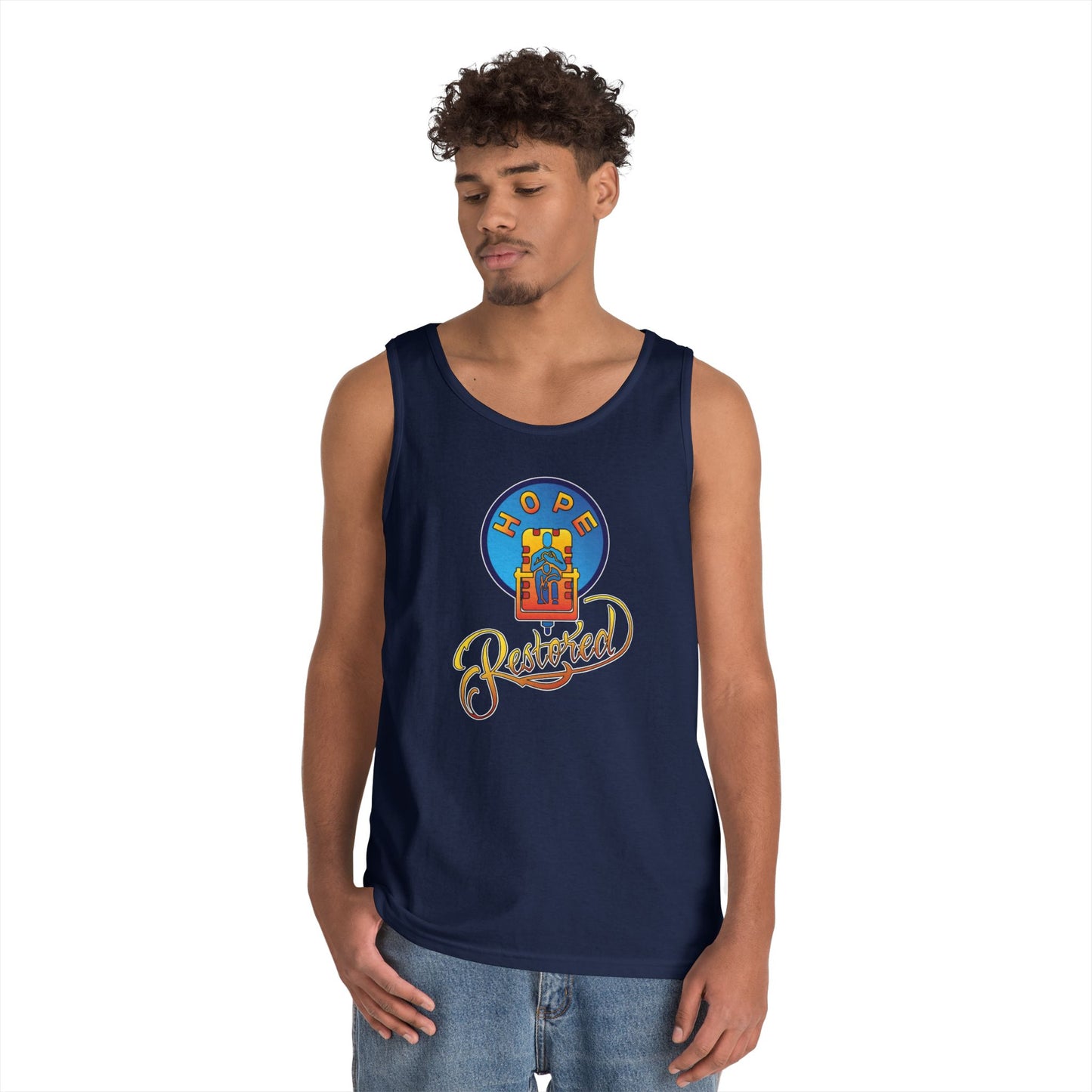 HOPE RESTORED Unisex Heavy Cotton Tank Top
