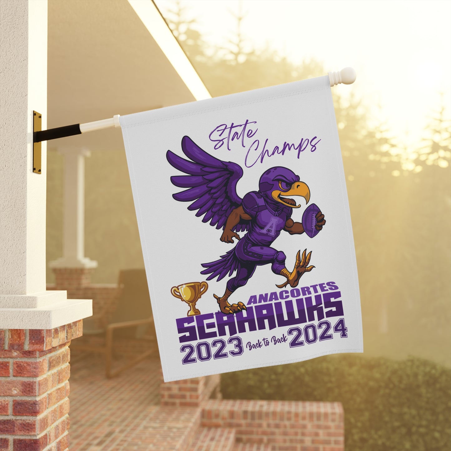 2 ANACORTES SEAHAWKS CHAMPIONSHIP Garden & House FLAG