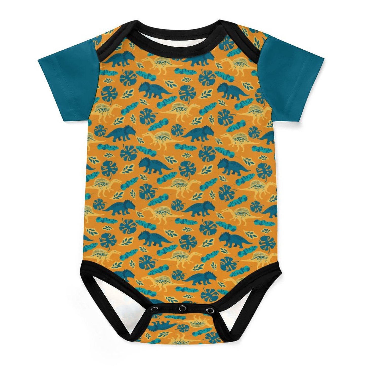 220gsm Faux Cotton Short Sleeve Baby Romper 349P (All-over Printing)