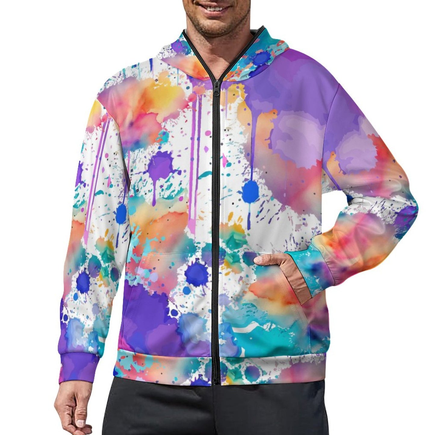 230gsm Custom Zip up Hoodie WY14 (All-Over Printing)