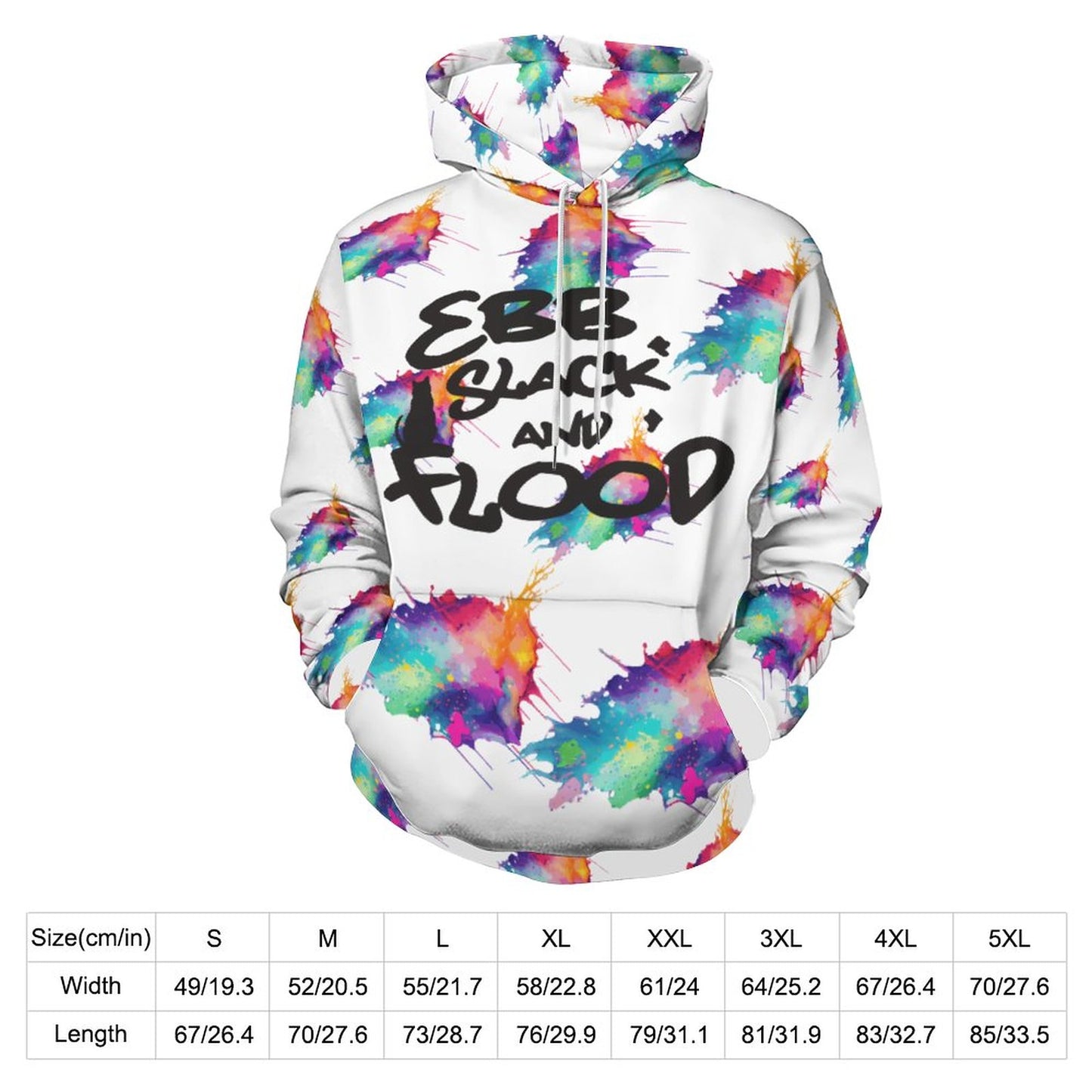 EBB SLACK FLOOD Hoodie with Double-layer Cap (All-Over Printing)