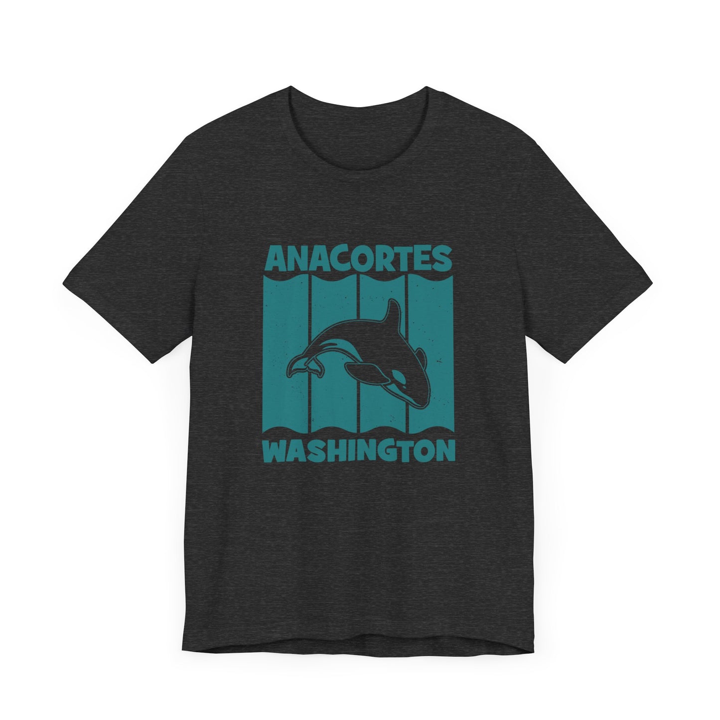 TEAL ANACORTES WHALE Unisex Jersey Short Sleeve Tee