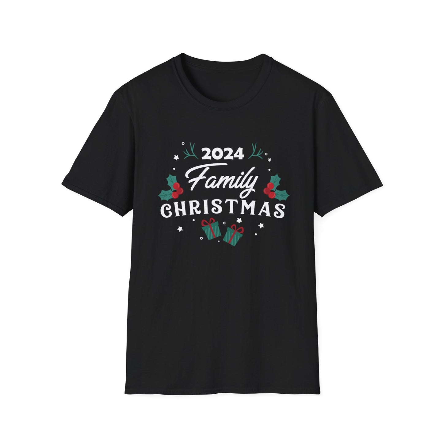 FAMILY CHRISTMAS 2024 HOLLY Unisex Softstyle T-Shirt