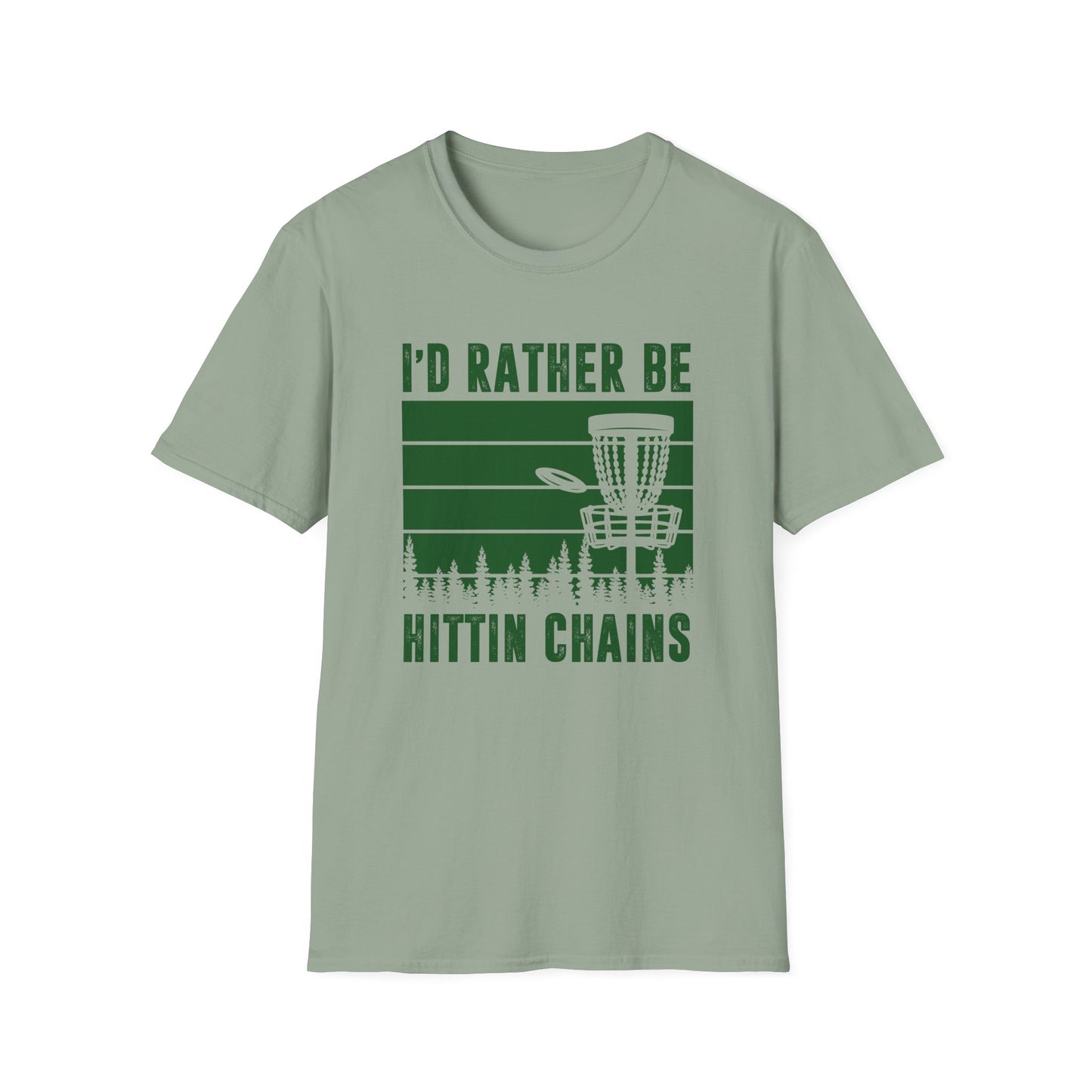 ID RATHER BE - DISC GOLF Unisex Softstyle T-Shirt