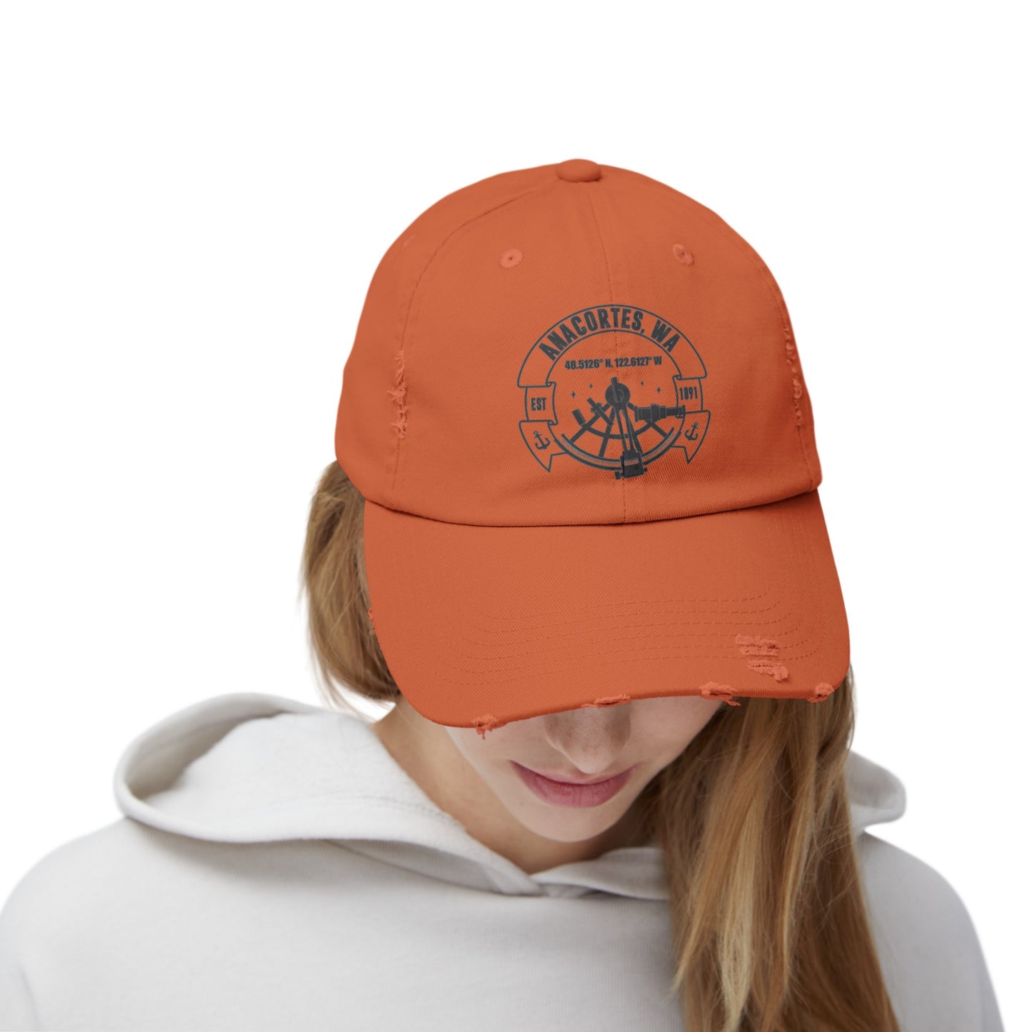Anacortes Coordinates Unisex Distressed Cap