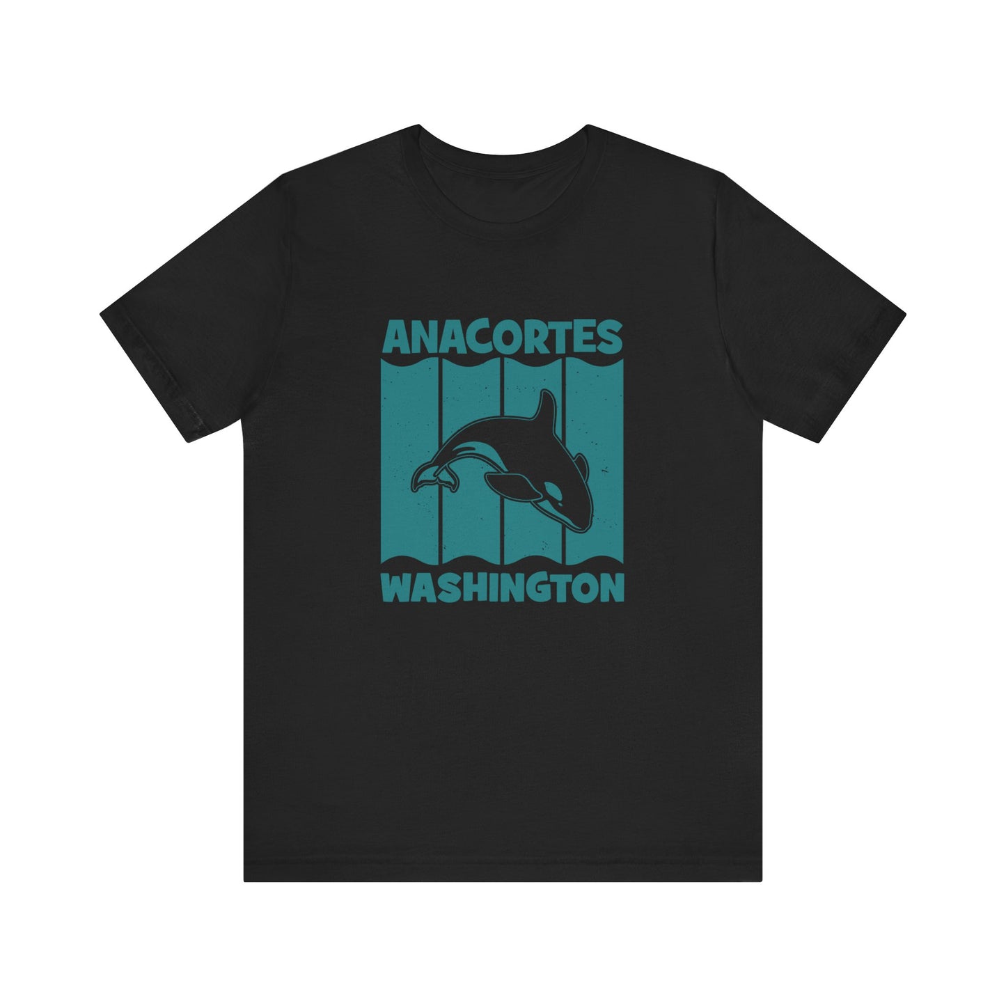TEAL ANACORTES WHALE Unisex Jersey Short Sleeve Tee